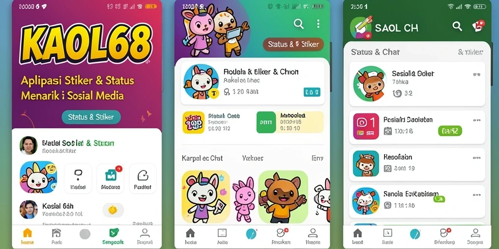 Tampilan antarmuka KAOL68 yang sederhana dan menarik.