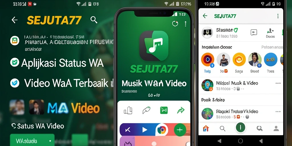 Tampilan antarmuka SEJUTA77 dengan koleksi video Status WA yang menarik.