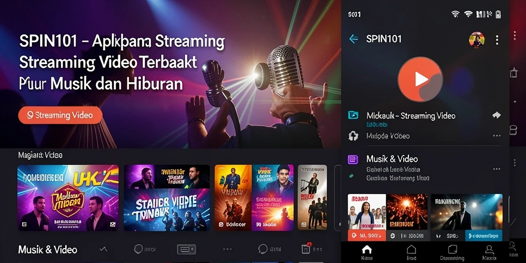 Antarmuka SPIN101 yang menarik untuk Streaming Video yang mudah digunakan.