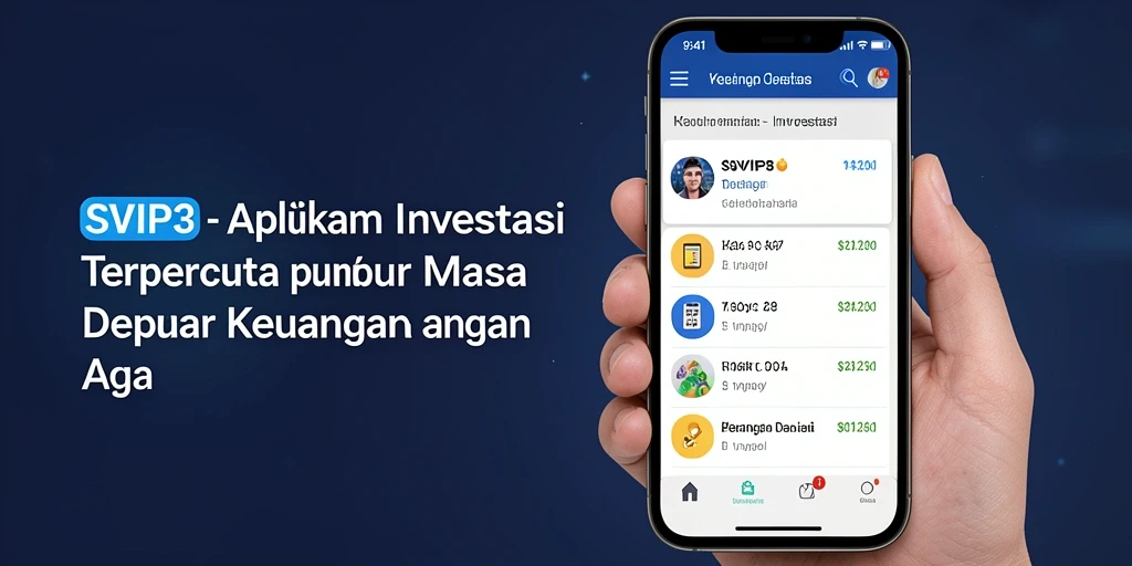 Antarmuka pengguna SVIP3 yang modern dan fungsional untuk investasi.