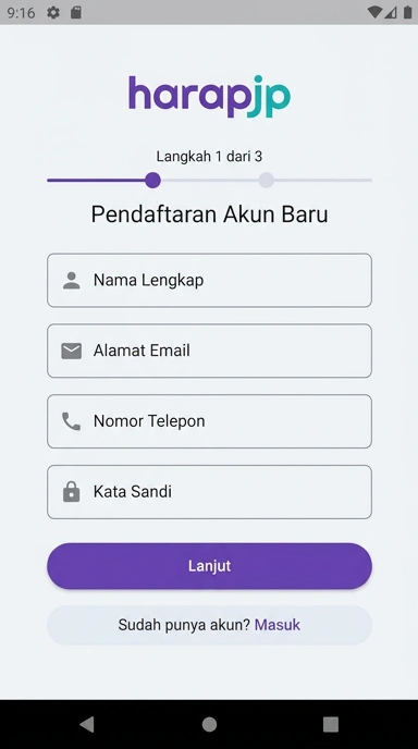 Buat Akun Baru Harapjp dengan Mudah