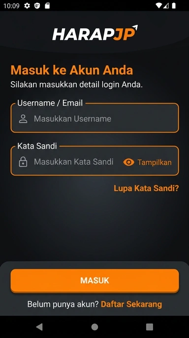 Masuk Akun harapjp untuk Pengguna Android